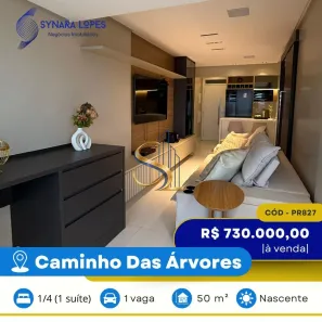 Apartamento com 1 Quarto à venda, 50m² no Caminho das Árvores, Salvador