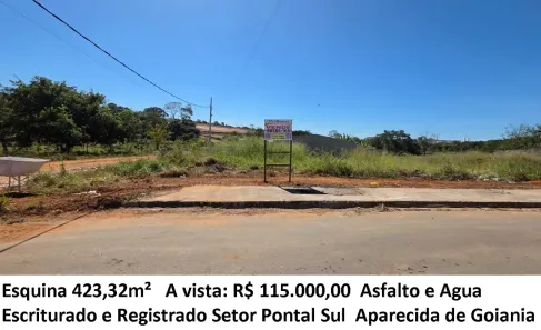 Lote/Terreno à venda, 423m² no Pontal Sul - Acréscimo, Aparecida de Goiânia