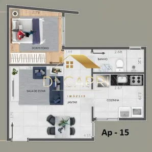 Apartamento com 1 Quarto à venda, 48m² no Vila Antonina, São Paulo