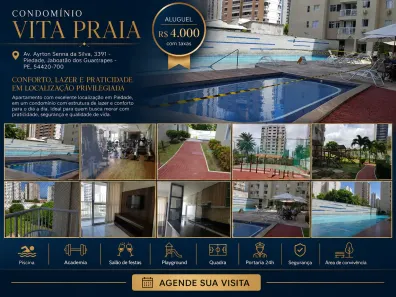 Apartamento com 3 Quartos para alugar, 76m² no Piedade, Jaboatão dos Guararapes