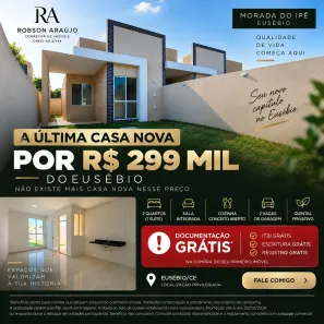 Casa com 2 Quartos à venda, 66m² no Olho D'água, Eusébio