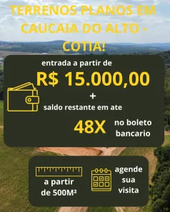 Lote/Terreno à venda, 500m² no Jardim Japão (Caucaia do Alto), Cotia