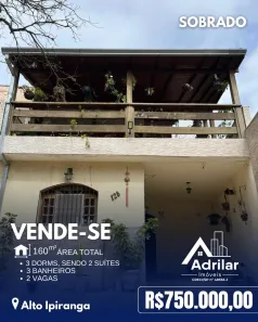 Sobrado com 3 Quartos à venda, 132m² no Alto Ipiranga, Mogi das Cruzes