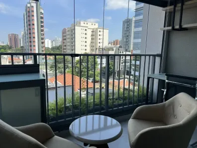 Apartamento com 1 Quarto para alugar, 30m² no Indianópolis, São Paulo