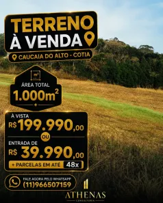 Lote/Terreno à venda, 1000m² no dos Mendes (Caucaia do Alto), Cotia