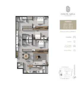 Apartamento com 3 Quartos à venda, 140m² no Jardim Atlântico, Florianópolis