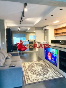 Flat com 1 Quarto para alugar, 55m² no Cidade Monções, São Paulo