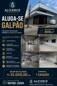 Galpão/Depósito/Armazém para alugar, 800m² no Flores, Manaus