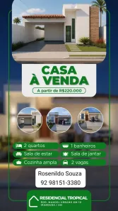 Casa com 2 Quartos à venda, 89m² no , Iranduba