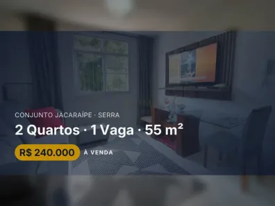 Apartamento com 2 Quartos à venda, 55m² no Conjunto Jacaraípe, Serra