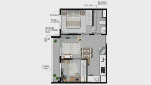 Apartamento com 2 Quartos à venda, 40m² no Vila Olímpia, São Paulo