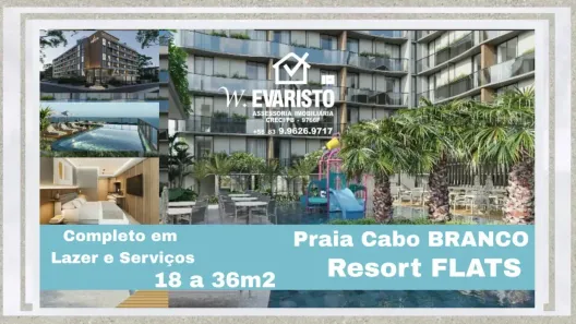 Flat com 1 Quarto à venda, 24m² no Cabo Branco, João Pessoa