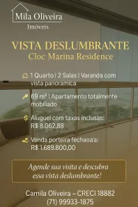 Apartamento com 1 Quarto para venda ou aluguel, 69m² no Comércio, Salvador