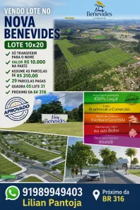 Lote/Terreno à venda, 200m² no Benfica, Benevides