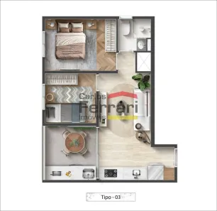 Apartamento com 2 Quartos à venda, 41m² no Jardim São Paulo(Zona Norte), São Paulo