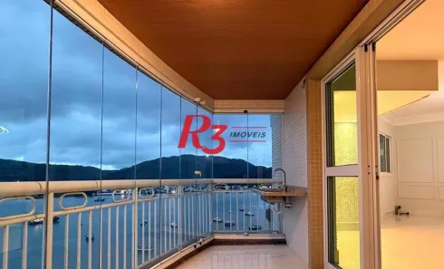 Apartamento com 3 Quartos para alugar, 199m² no Ponta da Praia, Santos