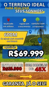 Lote/Terreno à venda, 600m² no Jardim Brasil, Atibaia
