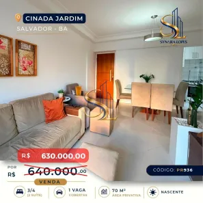 Apartamento com 3 Quartos à venda, 70m² no Candeal, Salvador