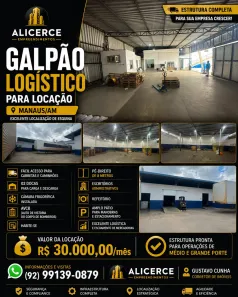 Galpão/Depósito/Armazém para alugar, 1500m² no Flores, Manaus