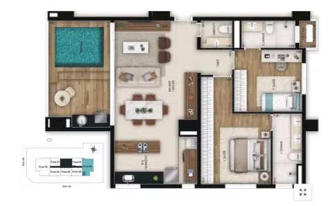Apartamento com 2 Quartos à venda, 96m² no Setor Marista, Goiânia