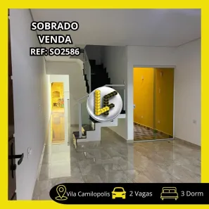 Sobrado com 3 Quartos à venda, 120m² no Vila Camilópolis, Santo André