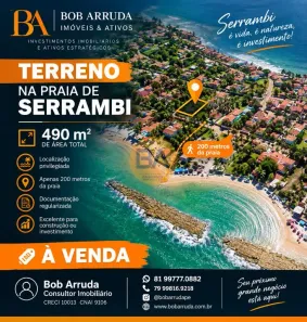 Lote/Terreno à venda, 490m² no Porto de Galinhas, Ipojuca
