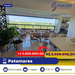 Apartamento com 4 Quartos à venda, 278m² no Patamares, Salvador
