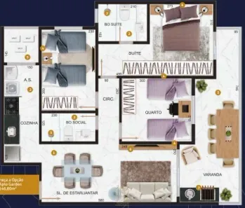 Apartamento com 3 Quartos à venda, 82m² no Praia de Itaparica, Vila Velha