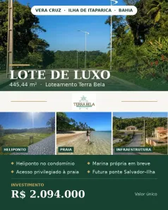 Lote/Terreno à venda, 445m² no , Vera Cruz