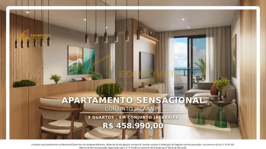 Apartamento com 3 Quartos à venda, 70m² no Conjunto Jacaraípe, Serra