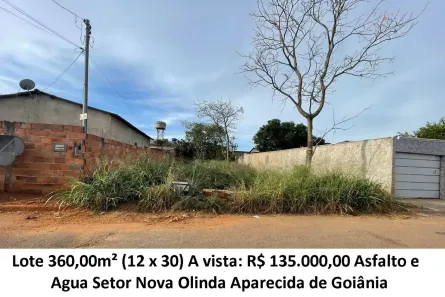 Lote/Terreno à venda, 360m² no Nova Olinda - 1º Complemento, Aparecida de Goiânia