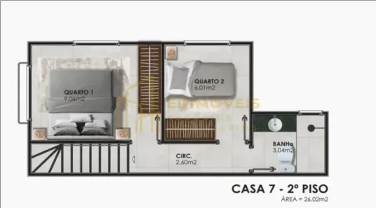 Casa com 2 Quartos à venda, 51m² no Alterosas, Serra
