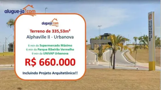 Lote/Terreno à venda, 336m² no Urbanova, São José dos Campos