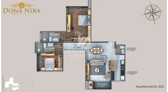 Apartamento com 2 Quartos à venda, 115m² no Centro, Canela