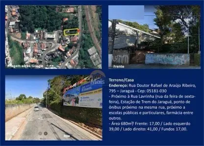 Lote/Terreno à venda, 680m² no Jaraguá, São Paulo