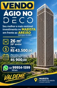 Apartamento com 1 Quarto à venda, 26m² no Setor Marista, Goiânia