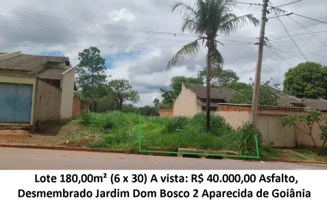 Lote/Terreno à venda, 180m² no Jardim Dom Bosco, Aparecida de Goiânia