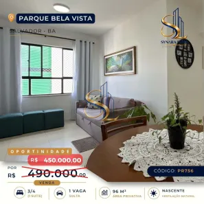 Apartamento com 3 Quartos à venda, 88m² no Brotas, Salvador