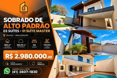 Sobrado com 3 Quartos à venda, 350m² no Iguaçu, Araucária