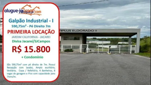 Galpão/Depósito/Armazém para alugar, 591m² no Jardim Califórnia, Jacareí