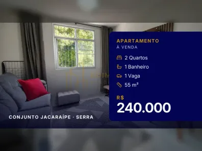 Apartamento com 2 Quartos à venda, 55m² no Conjunto Jacaraípe, Serra