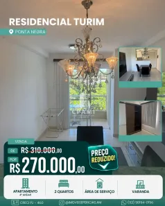 Apartamento com 2 Quartos à venda, 57m² no Ponta Negra, Manaus