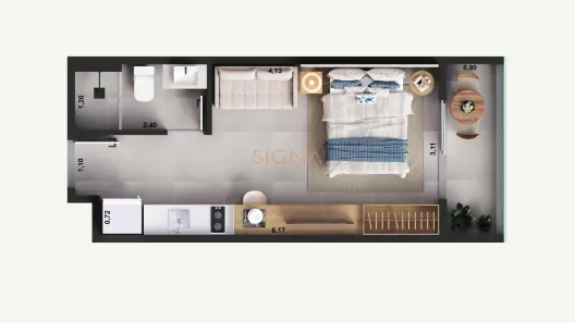 Apartamento com 1 Quarto à venda, 27m² no São Mateus, Juiz de Fora
