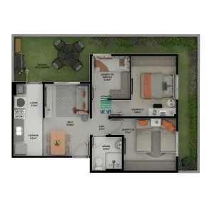 Apartamento com 3 Quartos à venda, 52m² no Planalto de Carapina, Serra
