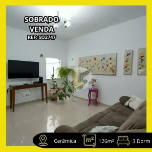 Sobrado com 3 Quartos à venda, 126m² no Cerâmica, São Caetano do Sul