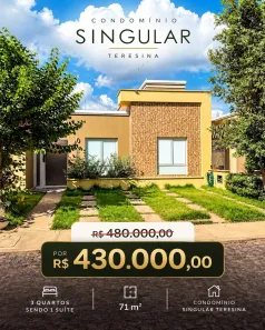 Casa de Condomínio com 3 Quartos à venda, 71m² no Socopo, Teresina