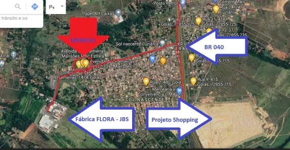 Lote/Terreno à venda, 3600m² no Parque Sol Nascente, Luziânia