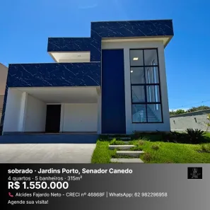 Casa com 4 Quartos à venda, 200m² no Jardins Porto, Senador Canedo