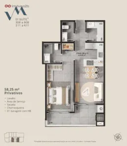 Apartamento com 1 Quarto à venda, 58m² no Cachoeira do Bom Jesus, Florianópolis