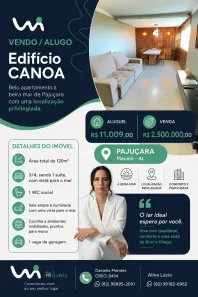 Apartamento com 3 Quartos para alugar, 120m² no Pajuçara, Maceió